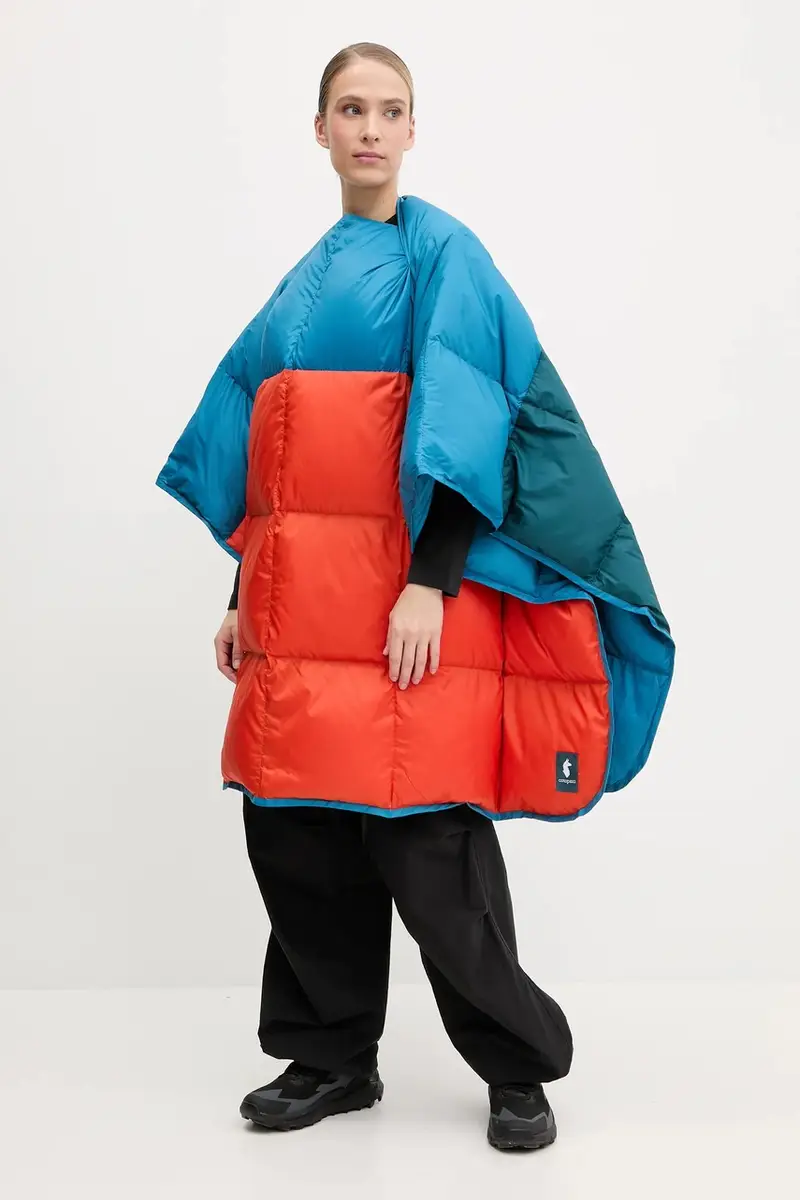 sacco a pelo in piuma con funzione poncho Fuego Turchese miniatura 4