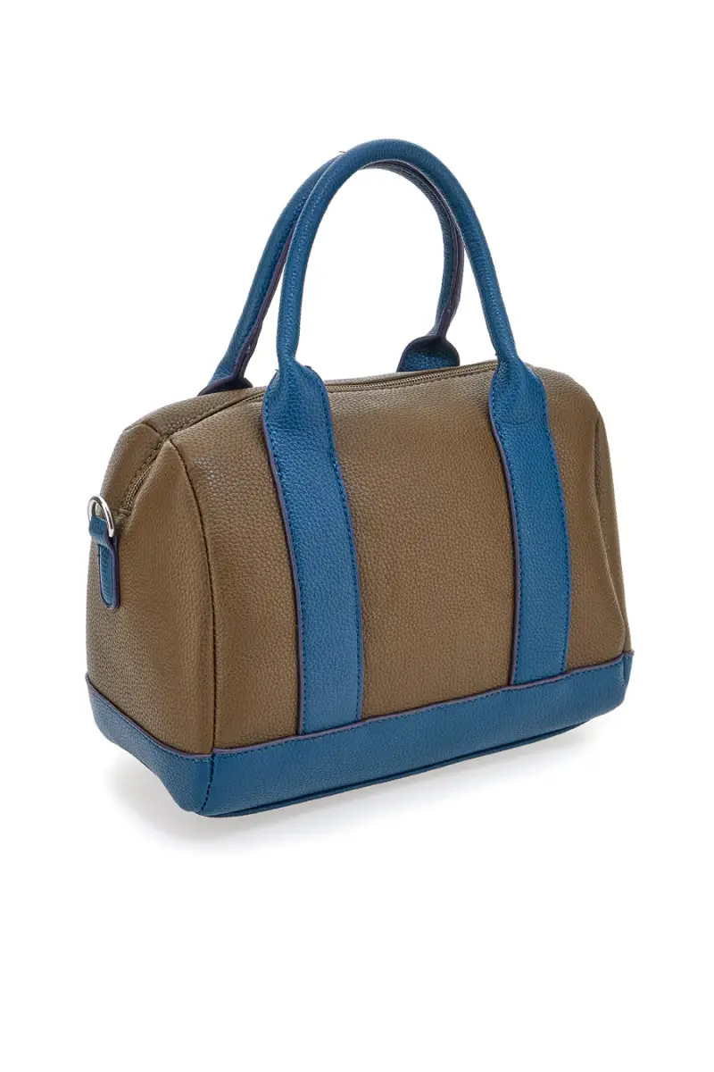 Borsa marrone e blu con doppi manici Cotton Belt K19, 045, B028 [FANGO] miniatura 4