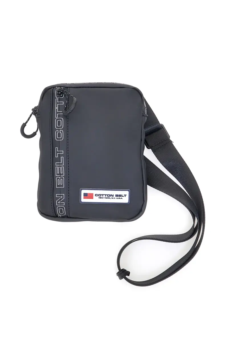 Borsello nero con tracolla regolabile Cotton belt K19-017-B059 [NERO]