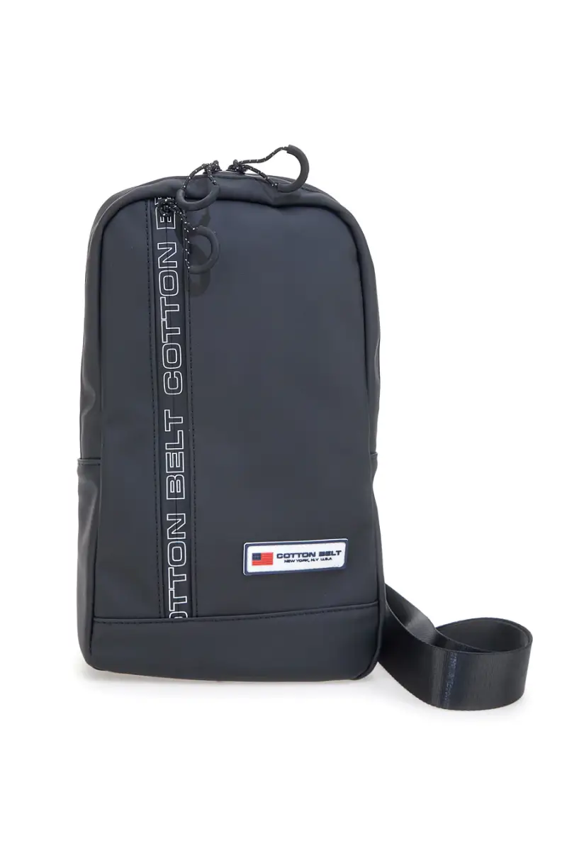 Borsello nero con tracolla regolabile Cotton belt K19-017-B059 [NERO]