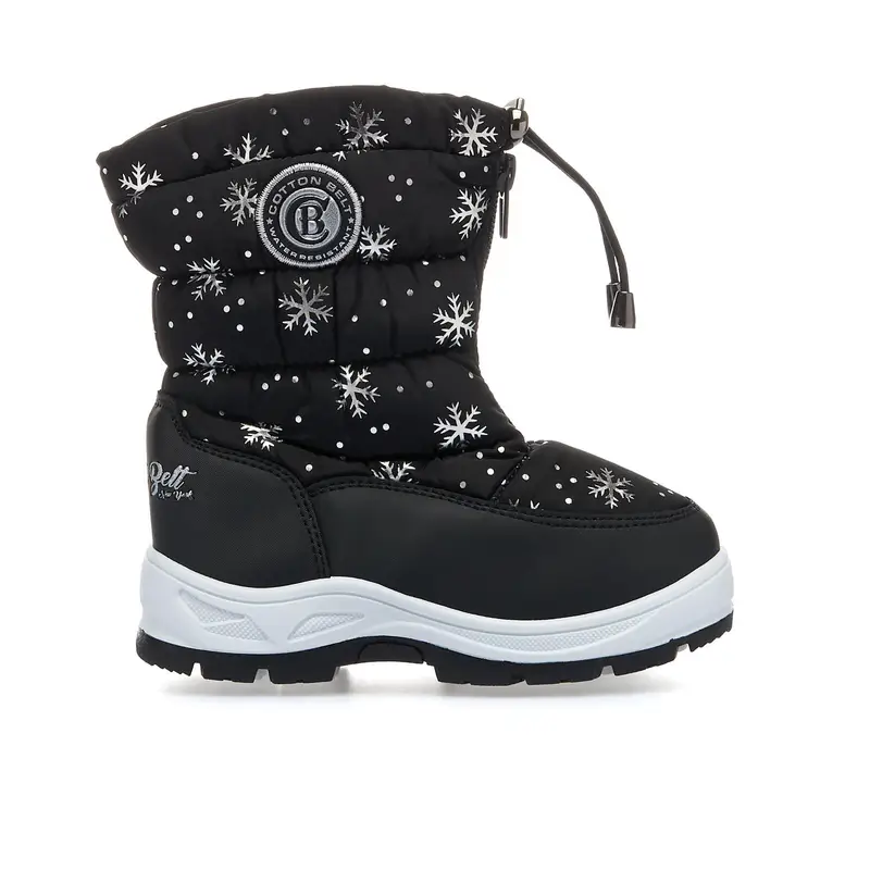 Doposci neri con disegni argento da bimba