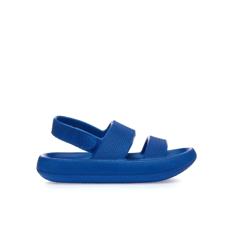 Sandali bimba azzurri da mare in gomma con velcro