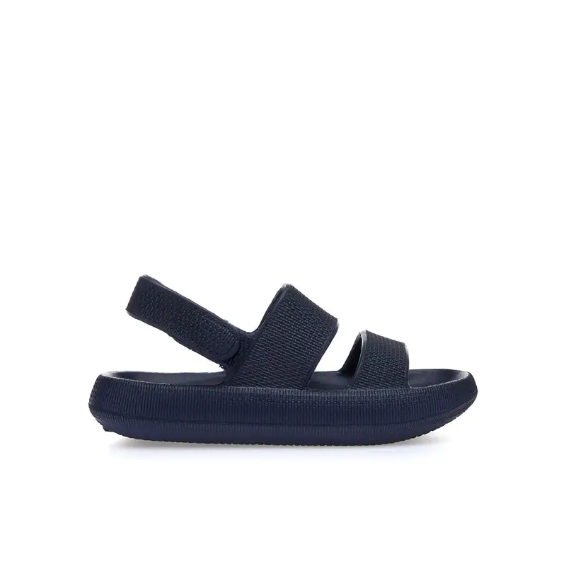 Sandali bimba blu da mare in gomma con velcro