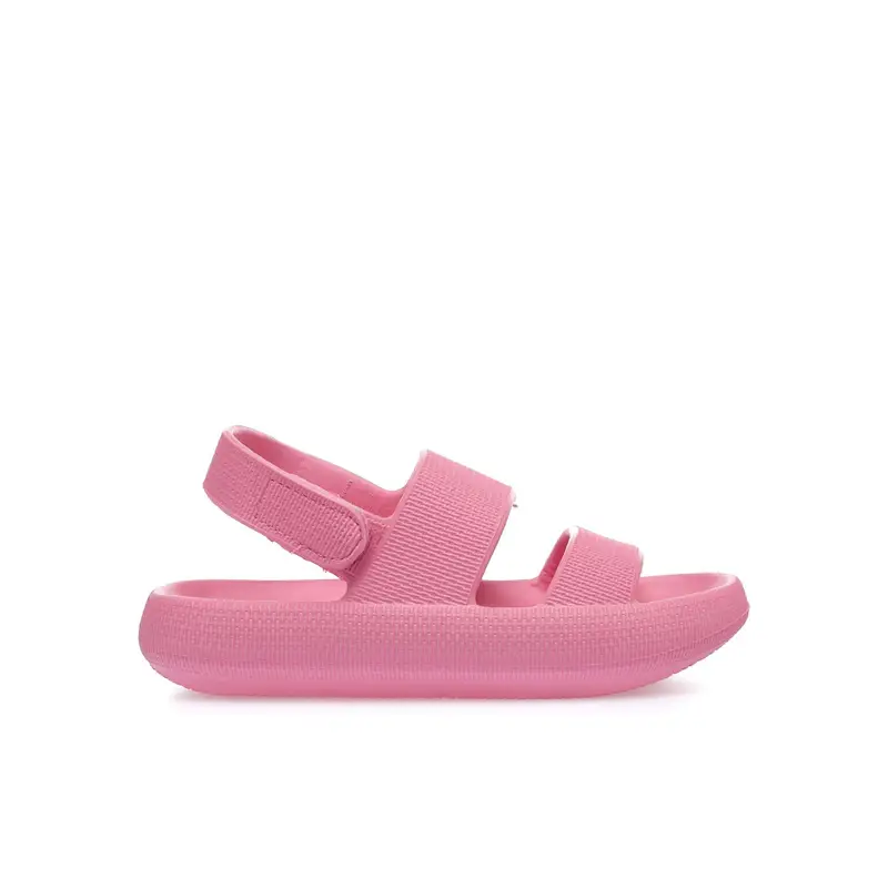 Sandali bimba rosa da mare in gomma con velcro