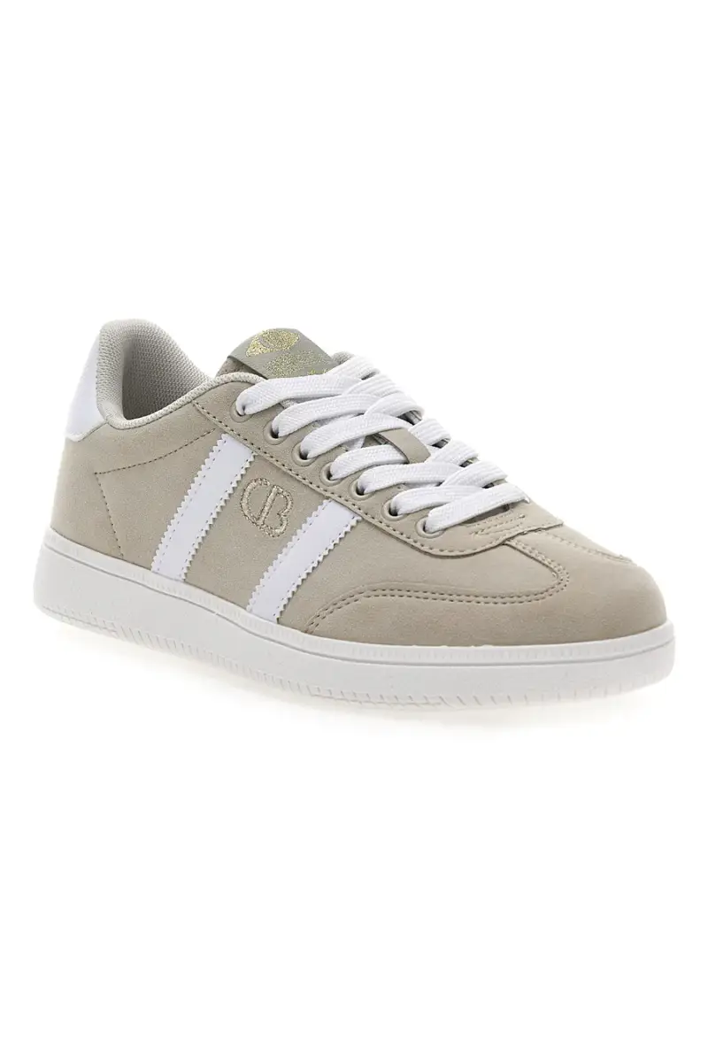 Sneakers Beige con Bande Laterali Bianche COTTON BELT AMELIE SD [LAMB] miniatura 2