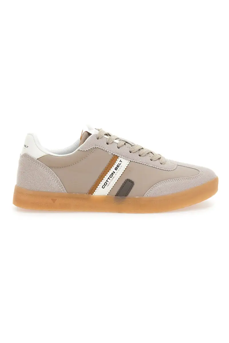 Sneakers Beige Con Lacci Cotton Belt Leopard [MONTONE]