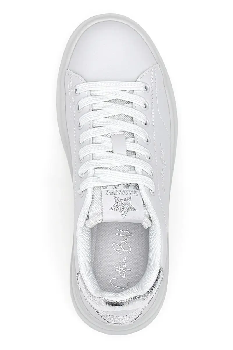 Sneakers bianche con dettagli argentati Cotton belt LONDON 3 0 [WHITE miniatura 3