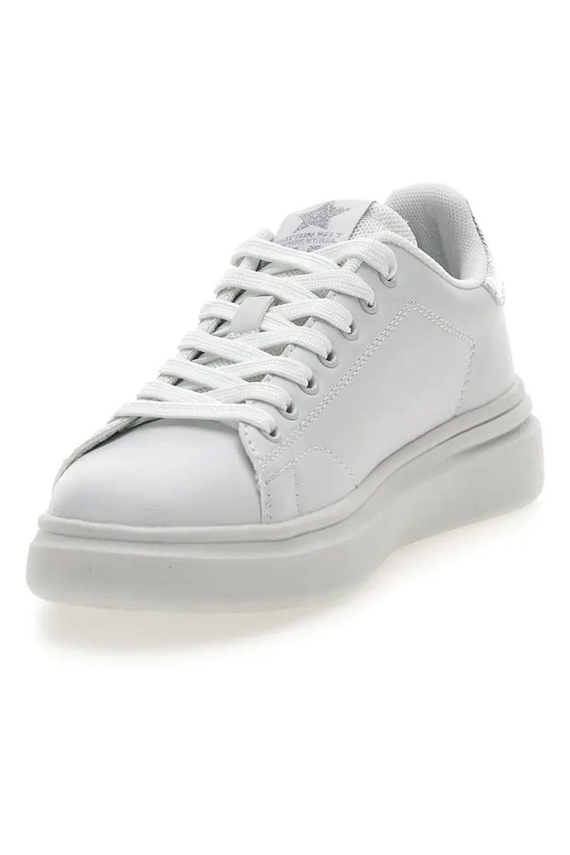 Sneakers bianche con dettagli argentati Cotton belt LONDON 3 0 [WHITE miniatura 4