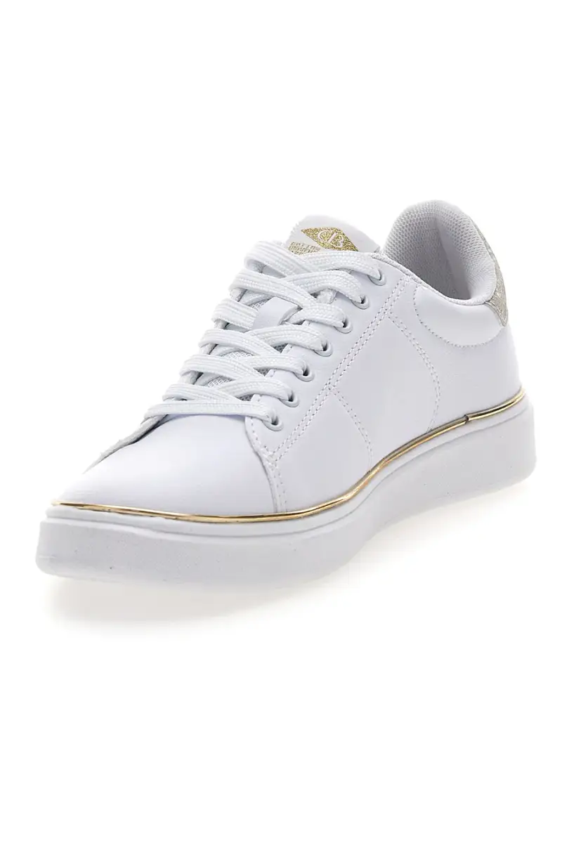 Sneakers bianche con dettagli dorati Cotton belt GTZ 2 0 [BIANCO miniatura 3