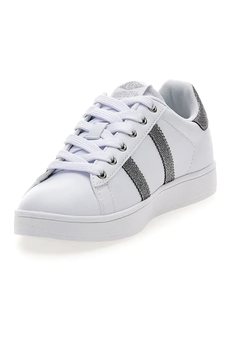 Sneakers bianche con dettagli glitterati Cotton belt YARD METAL [WHITE miniatura 4