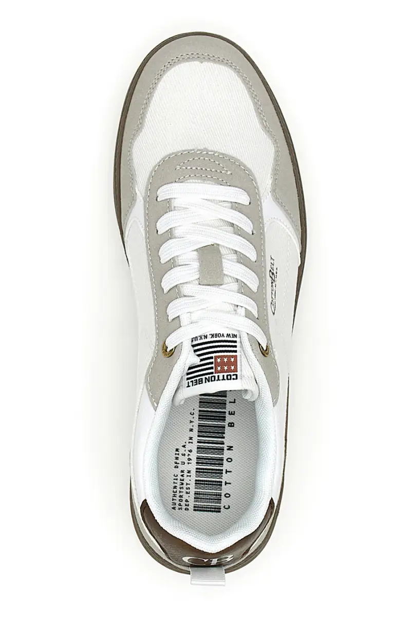Sneakers bianche con dettagli marroni Cotton belt HOOK CVS [BIANCO miniatura 3