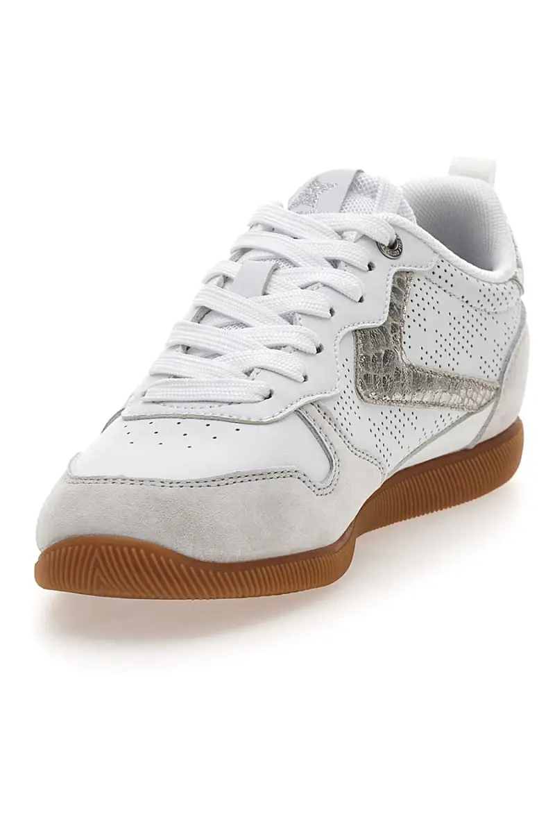 Sneakers bianche con dettagli metallizzati Cotton belt FROST LTH-METAL [WHITE miniatura 4