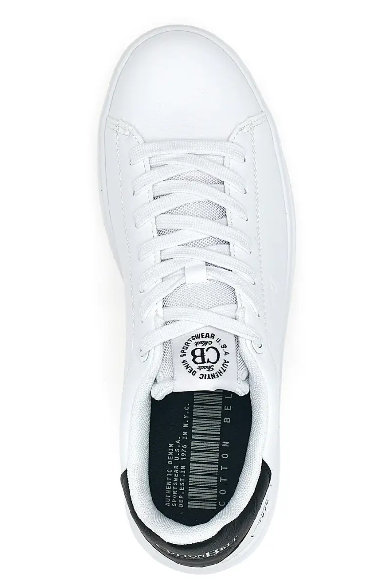Sneakers bianche con dettagli neri in pelle Cotton Belt GTZ 3 0 LTH [WHITE miniatura 3