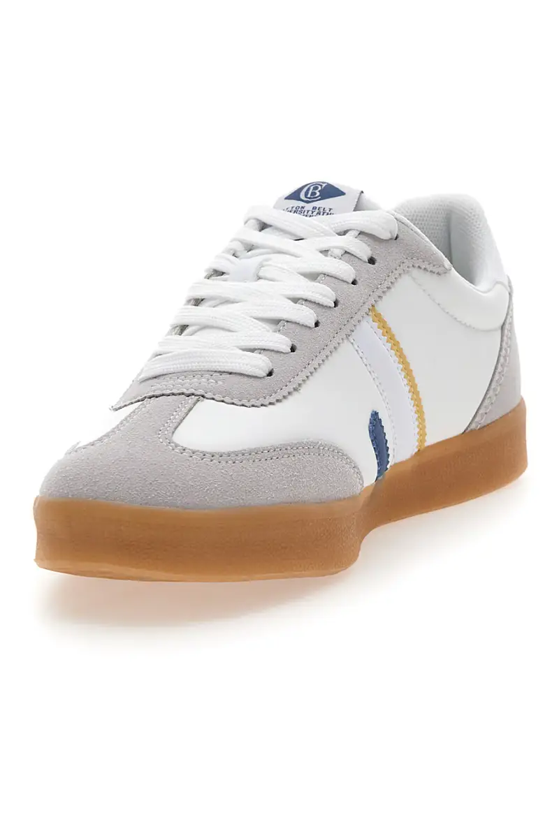 Sneakers Bianche Con Lacci Cotton Belt Leopard [BIANCO] miniatura 3