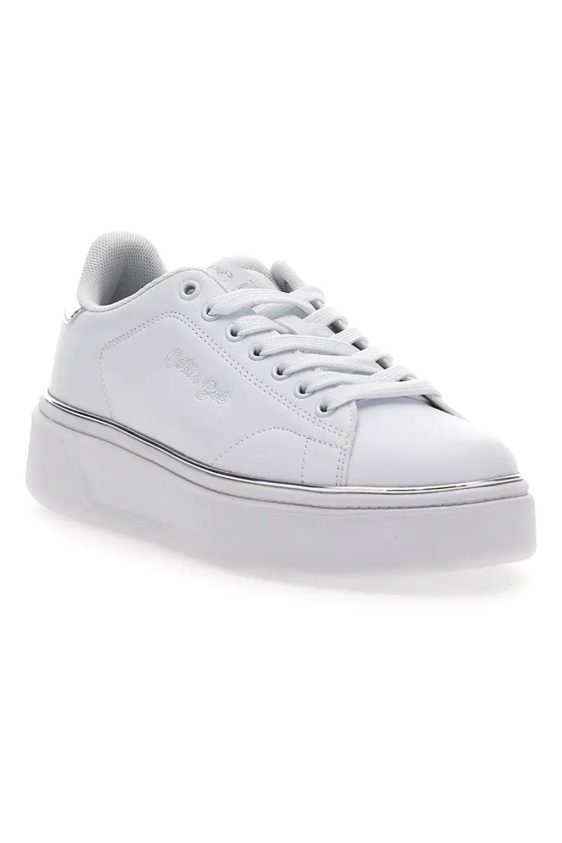 Sneakers Bianche Con Platform COTTON BELT LONDON [WHITE miniatura 2