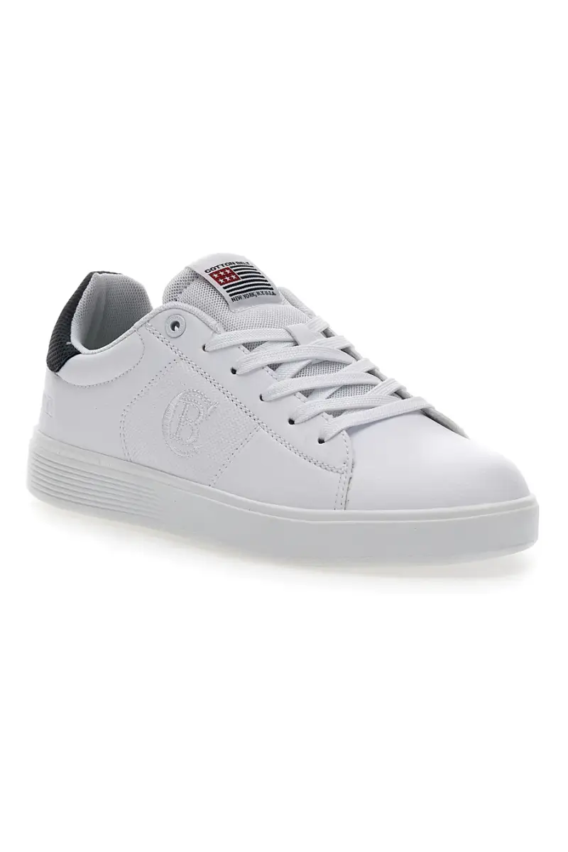 Sneakers Bianche e Blu con Lacci COTTON BELT CBM424A54 [BIANCO] miniatura 2