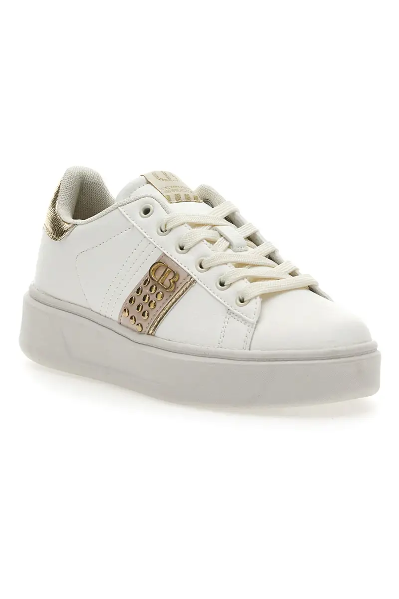 Sneakers Bianche e Con Dettagli Oro Cotton Belt Kips [BIANCO] miniatura 2