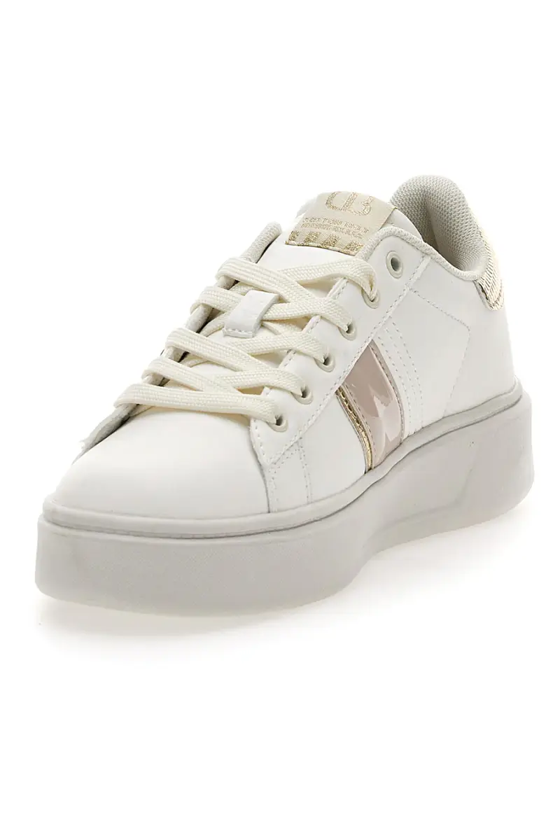 Sneakers Bianche e Con Dettagli Oro Cotton Belt Kips [BIANCO] miniatura 3