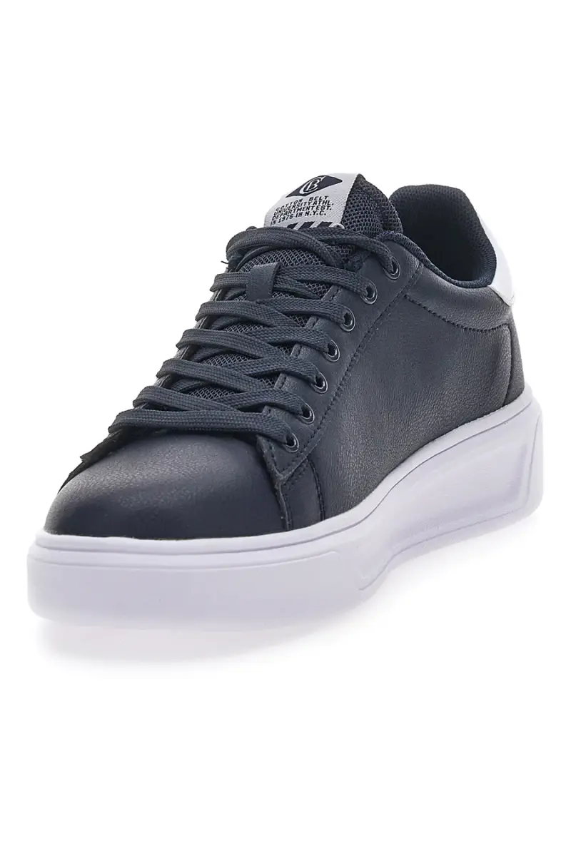 Sneakers Blu con Suola Bianca COTTON BELT BRIGHTON [BLU] miniatura 3