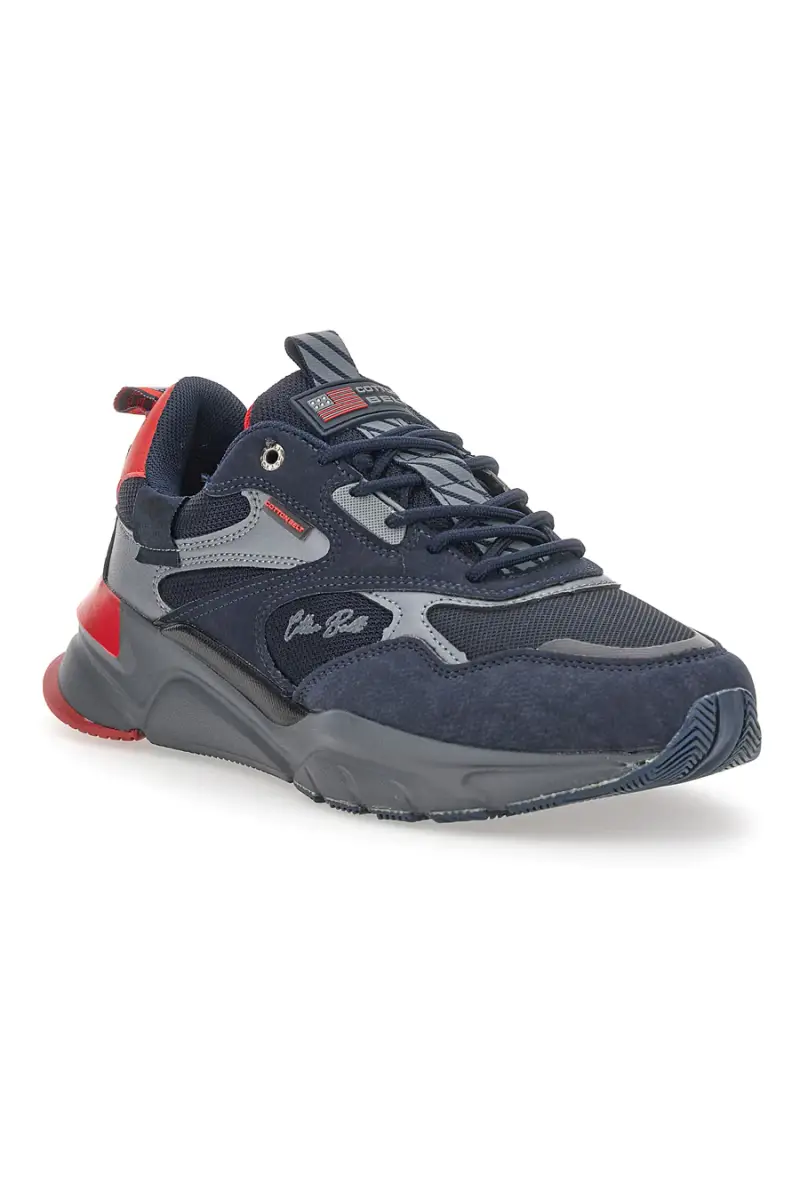 Sneakers Chunky Cotton Belt Focus Blu [BLU miniatura 2