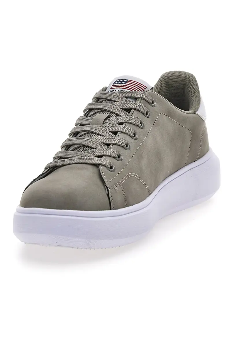 Sneakers color cemento con dettaglio bianco Cotton belt LONDON 4 0 NBK [CEMENTO] miniatura 4