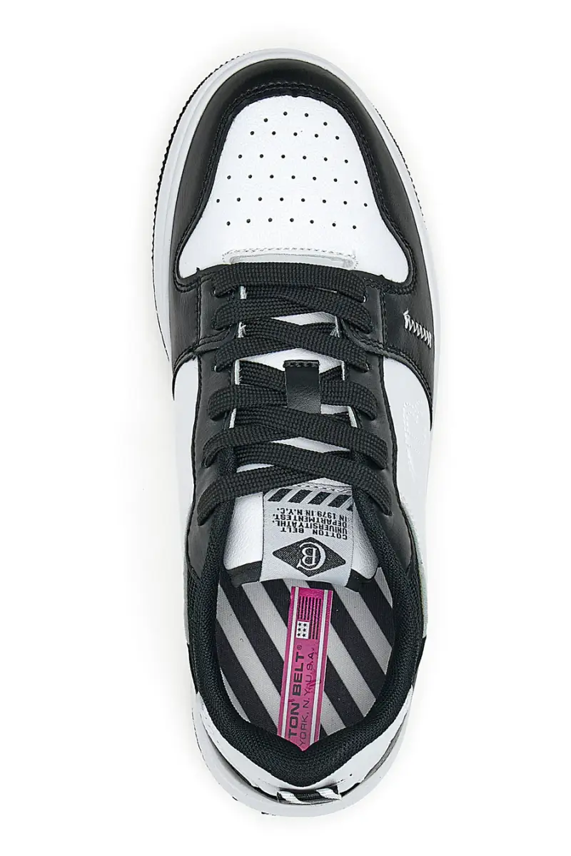 Sneakers Cotton Belt Funky LTH Bianche-Nere [NERO miniatura 5