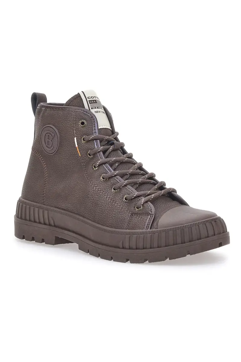 Sneakers Mid Cut Cotton Belt Dre NBK Tumbled [CAFFE ] miniatura 2