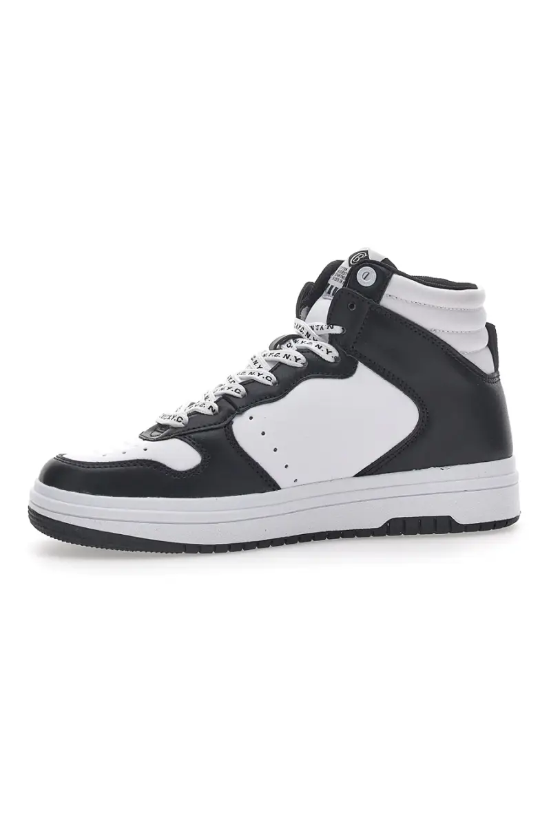 Sneakers Mid Cut Nere-Bianche Cotton Belt Scottie [WHITE miniatura 4