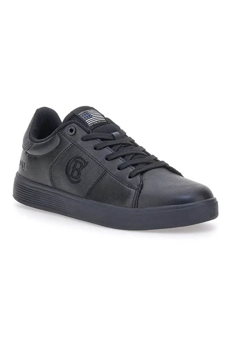 Sneakers Nere con Lacci COTTON BELT CBM424A54 [NERO] miniatura 2