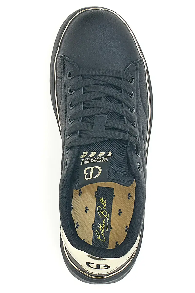 Sneakers Nere Con Platform COTTON BELT LONDON [NERO miniatura 3