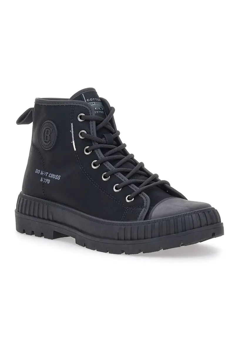 Sneakers nere mid-cut con lacci COTTON BELT AMM421A32 [NERO] miniatura 2