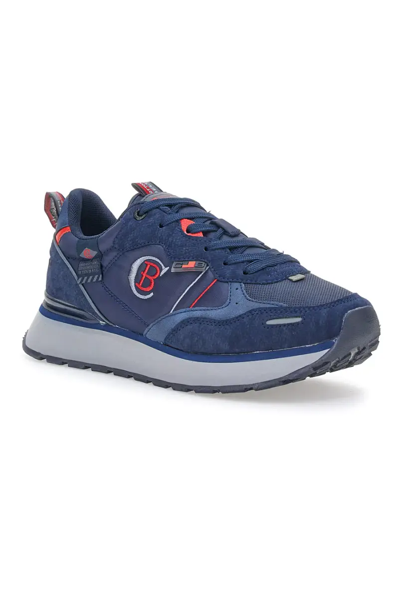 Sneakers Platform Cotton Belt Clinton Bicolore Blu [BLUE] miniatura 2