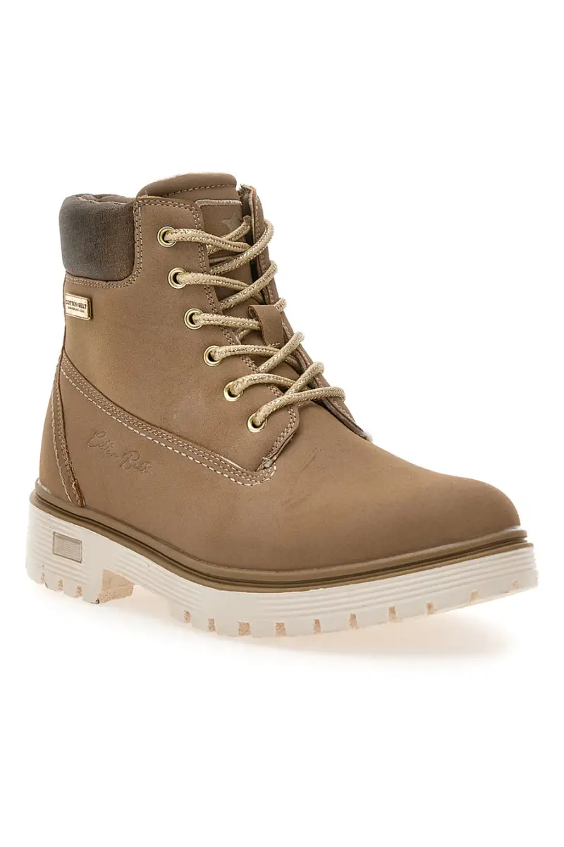 Stivaletti beige imbottiti suola carrarmato Cotton belt Ellie Nbk [MONTONE] miniatura 2