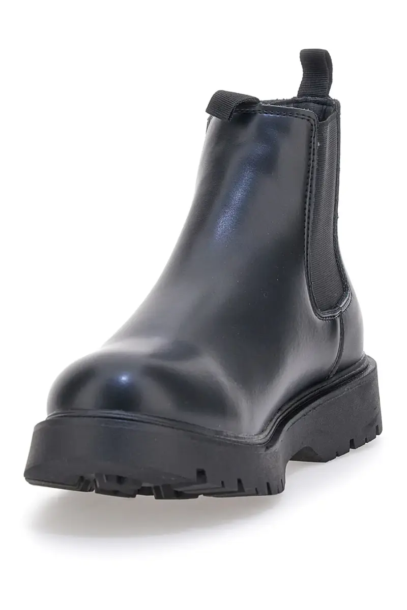 Stivaletti neri chelsea fondo carrarmato Cotton belt JULIEN [NERO] miniatura 3