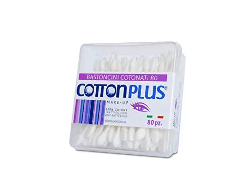 Cotton Plus BASTONCINI COTONATI MAKE-UP 80 pz. - LINEA BEAUTY | COTTON FIOC PER IL MAKE-UP | Due diverse testine, due miniatura 2