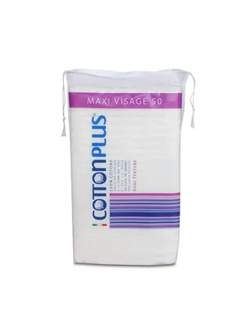 Cotton Plus MAXI VISAGE 50 pz. - LINEA BEAUTY | DISCHETTI PRETAGLIATI 100% PURO COTONE | Dischetti struccanti per la pulizia del viso soffici e resistenti miniatura 2