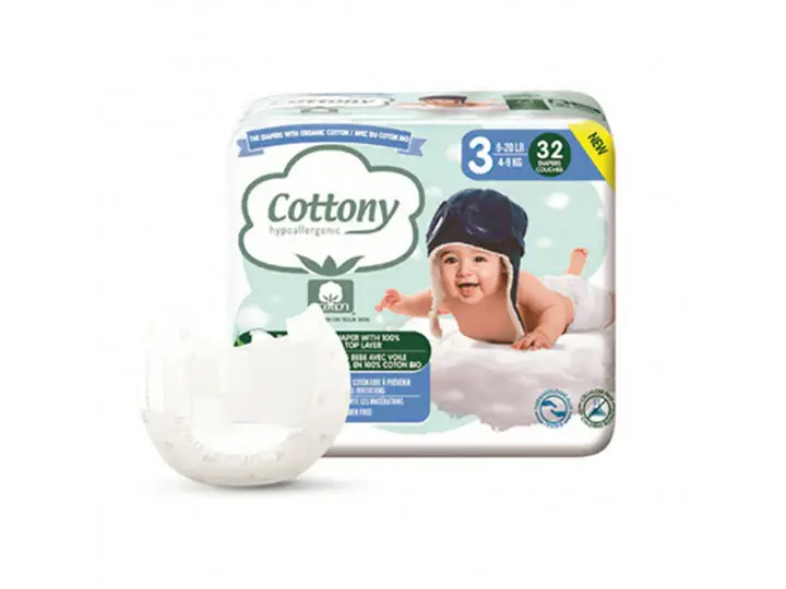 Pannolini Bambino Cotone Bio 4-9kg 32 pannolini