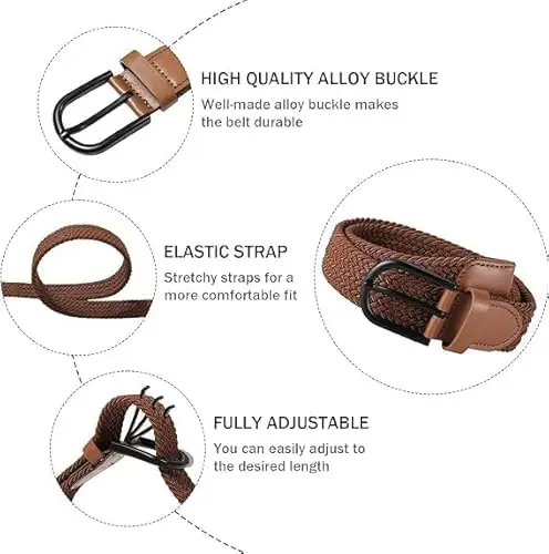 Coubeau Cintura ragazzo ntura Elastica- Cintura da baseball da golf per ragazzi e ragazze dai 4 ai 12 anni miniatura 3