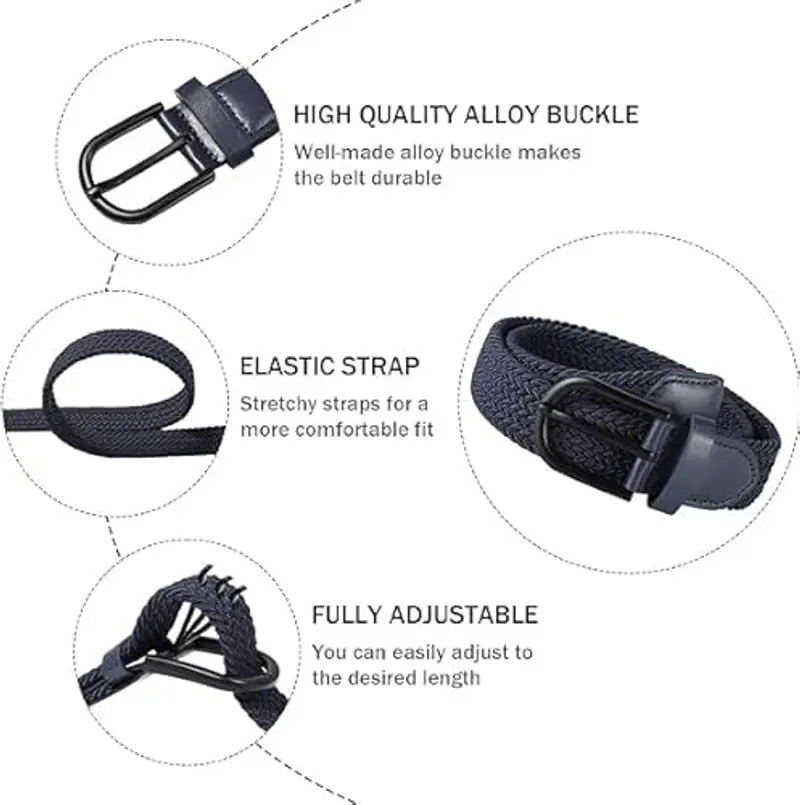 Coubeau Cintura ragazzo ntura Elastica- Cintura da baseball da golf per ragazzi e ragazze dai 4 ai 12 anni miniatura 2