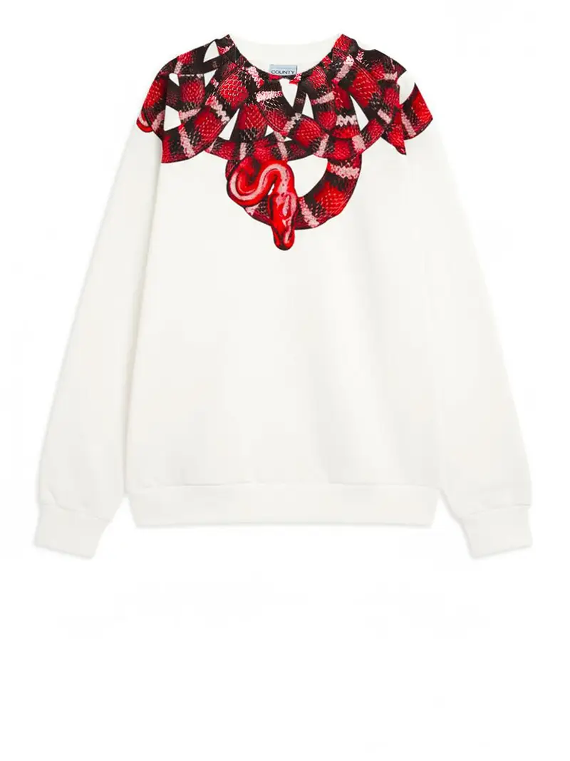 felpa county of milan da uomo - bianco