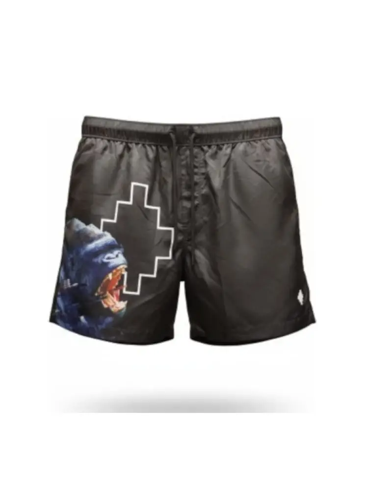 marcelo burlon boxer mare stampa gorilla nero