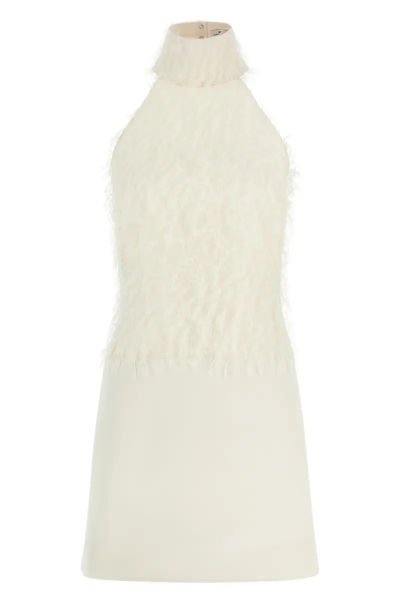 Abito Inserto Fils Coupés Bianco