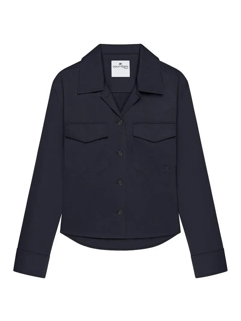 Camicia di cotone Blu scuro