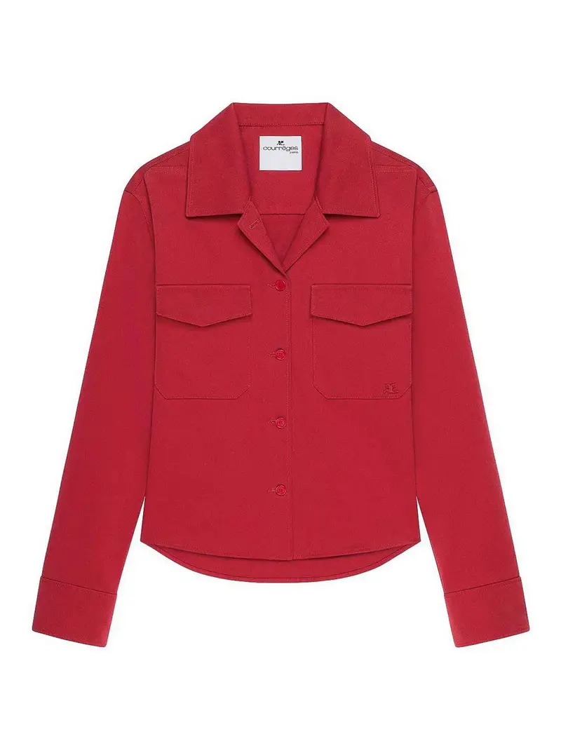 Camicia di cotone Rosso