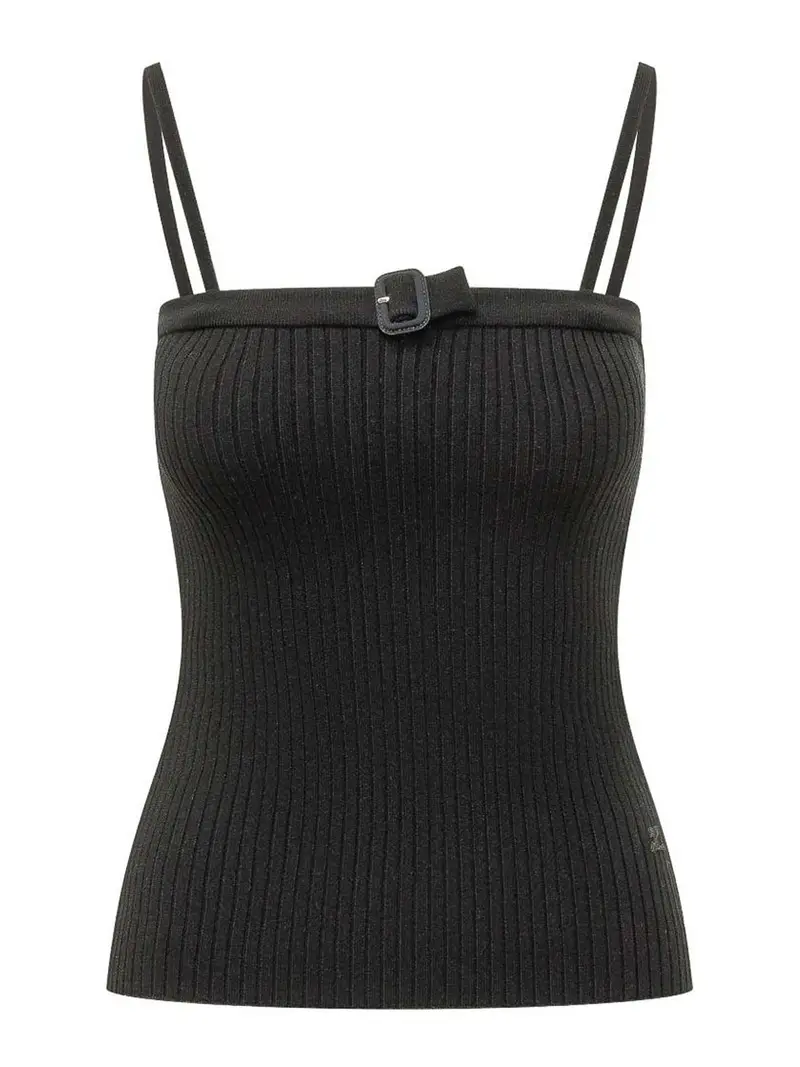 Canotta a coste Nero