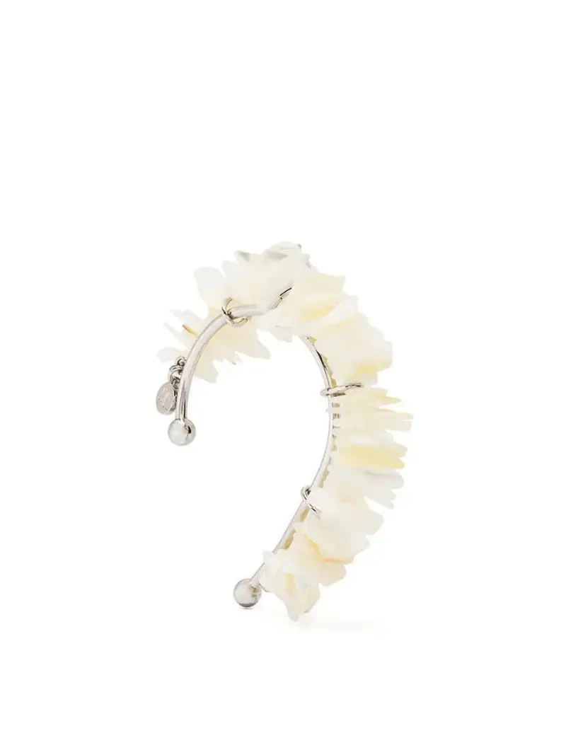 Earcuff di perle di corallo Rosso Chiaro