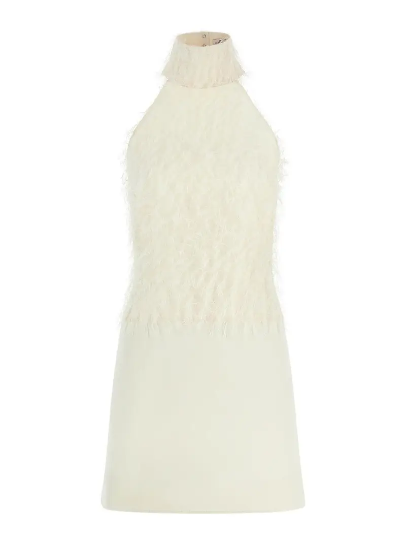 Fils Coups Inserisci Vestito Bianco