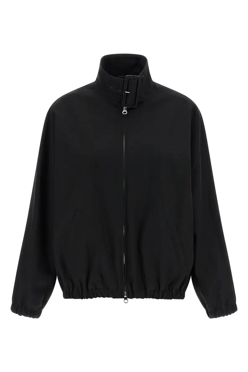 Giacca Buckle Zipped Bomber Nero