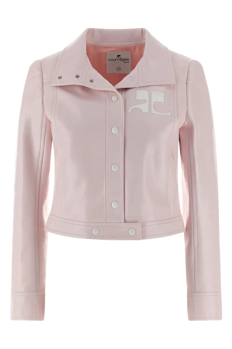 Courreges Giacca Vinyl Rosa in vinile lucido