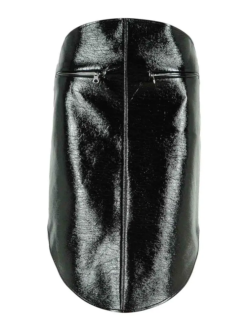 Gonna di miscela di cotone nero